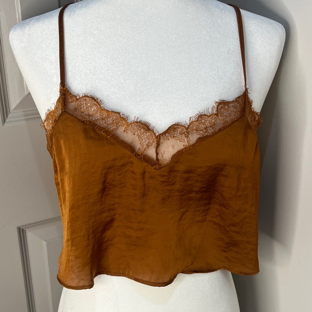 Intimately Free People Copper Lace Bralette Camisole Boho Romantic Y2K